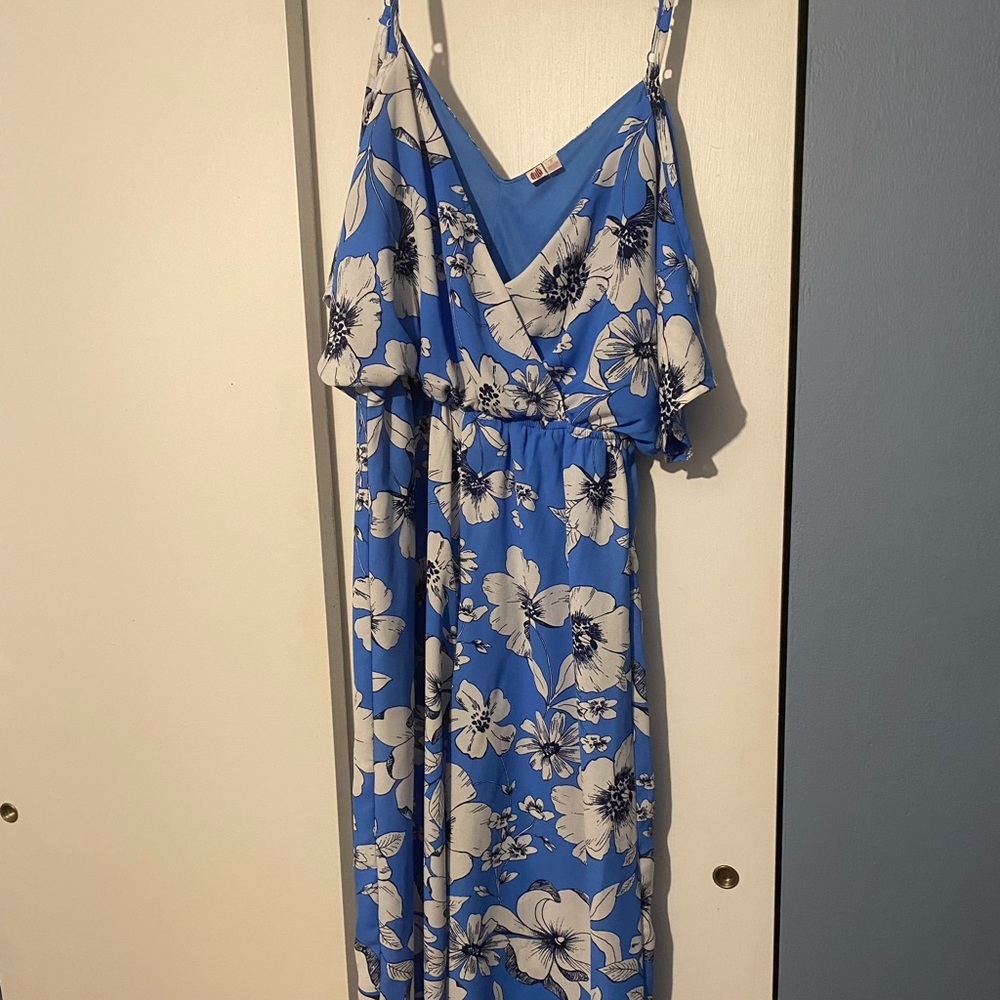 Floral wide leg jumpsuit